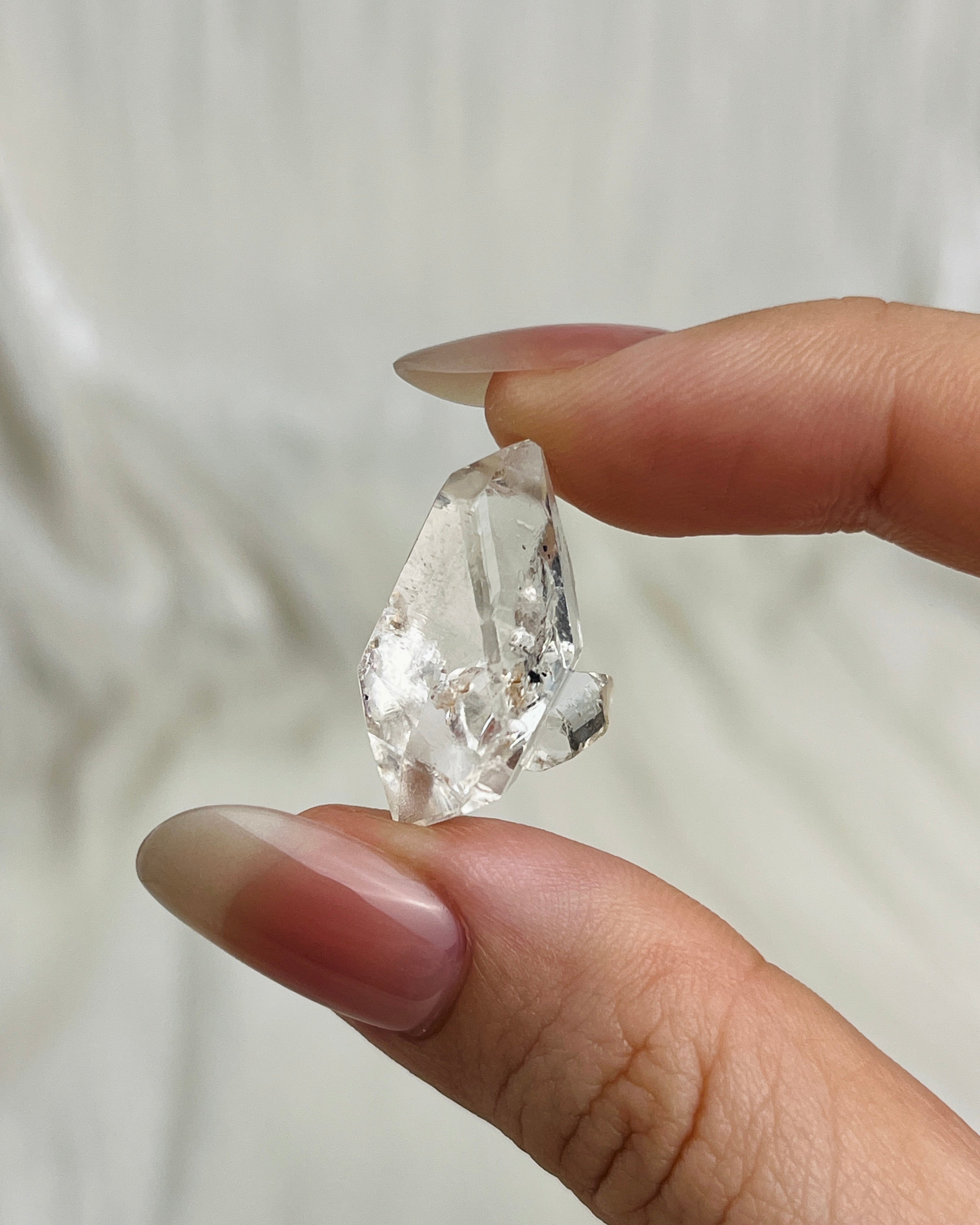 Water clear Chongqing Diamond Quartz with flowing sand inclusions and natural rider crystals from China5