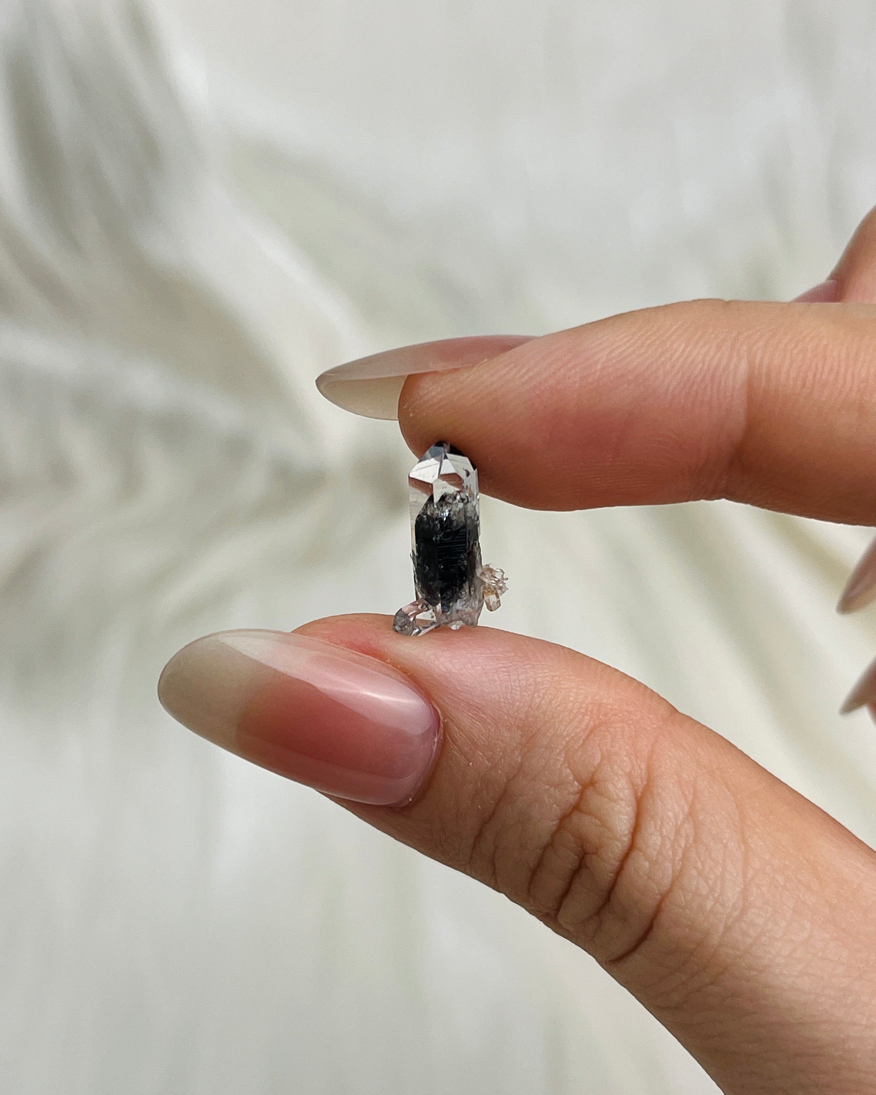 Mini Chongqing Diamond Daw Quartz crystal from China with hidden mountain inclusions and small rider crystals3