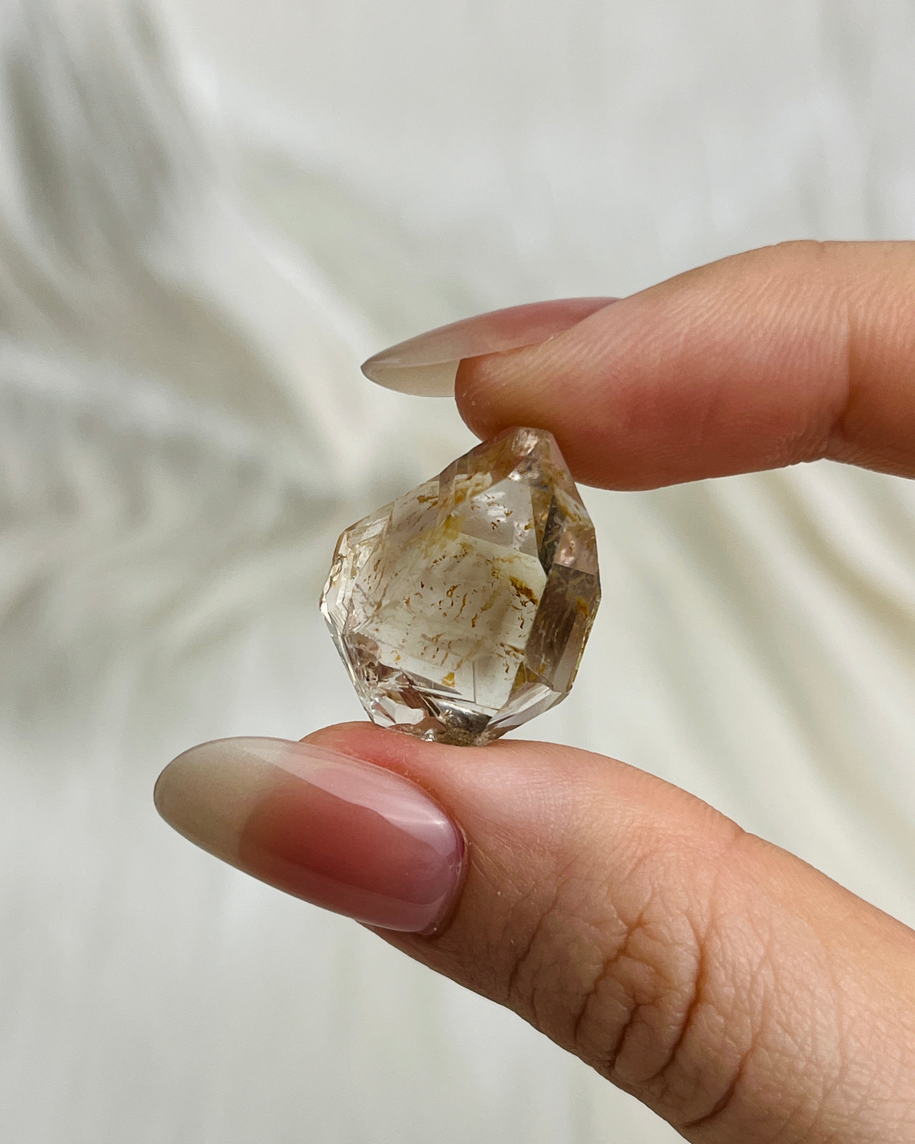 Yellow-skin Chongqing Diamond Quartz with record keeper triangles and natural cavity from China4