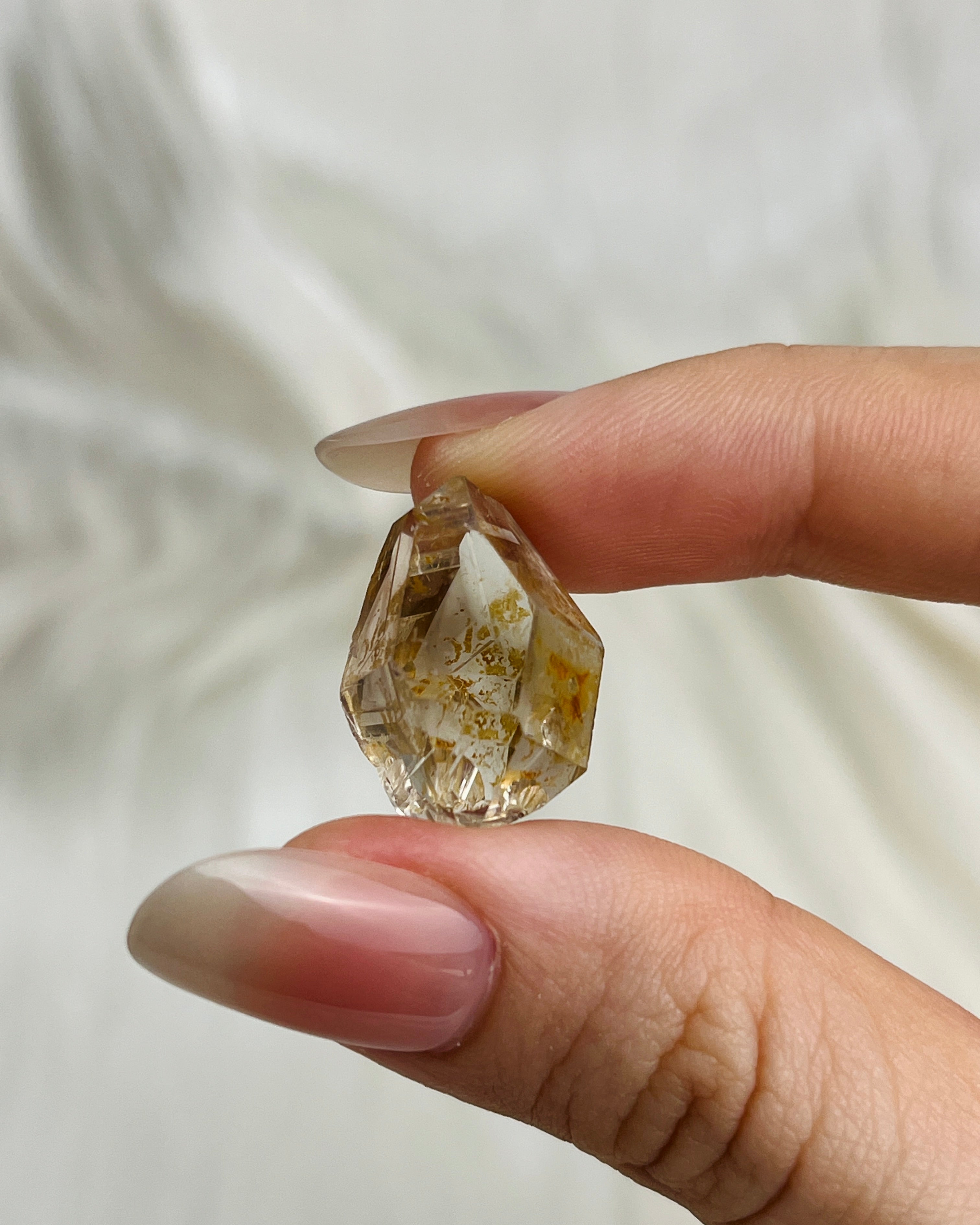 Yellow-skin Chongqing Diamond Quartz with record keeper triangles and natural cavity from China5