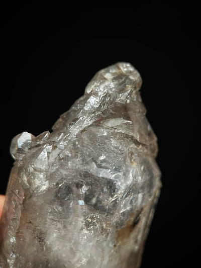 Chlorite skeletal quartz with multi-terminated tips and hollow structure from Namibia 8