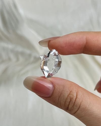 Water-clear Chongqing Diamond Quartz cluster with calcite inclusion and bright clarity from China3