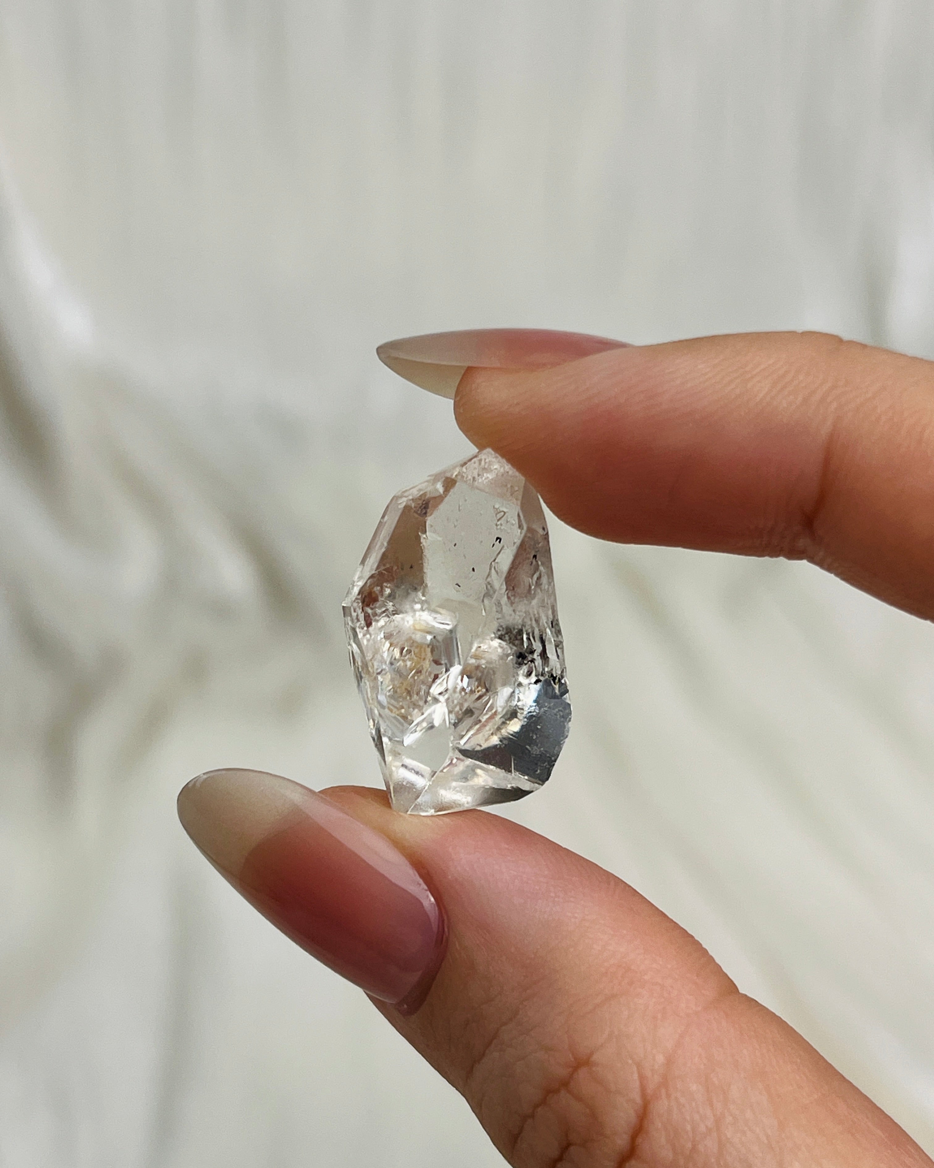 Water clear Chongqing Diamond Quartz with flowing sand inclusions and natural rider crystals from China4