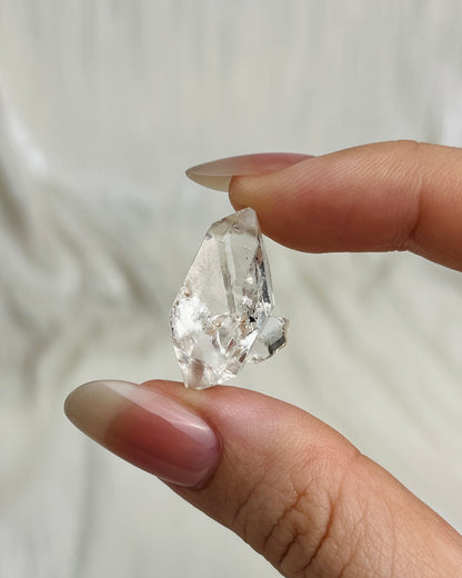 Water clear Chongqing Diamond Quartz with flowing sand inclusions and natural rider crystals from China5