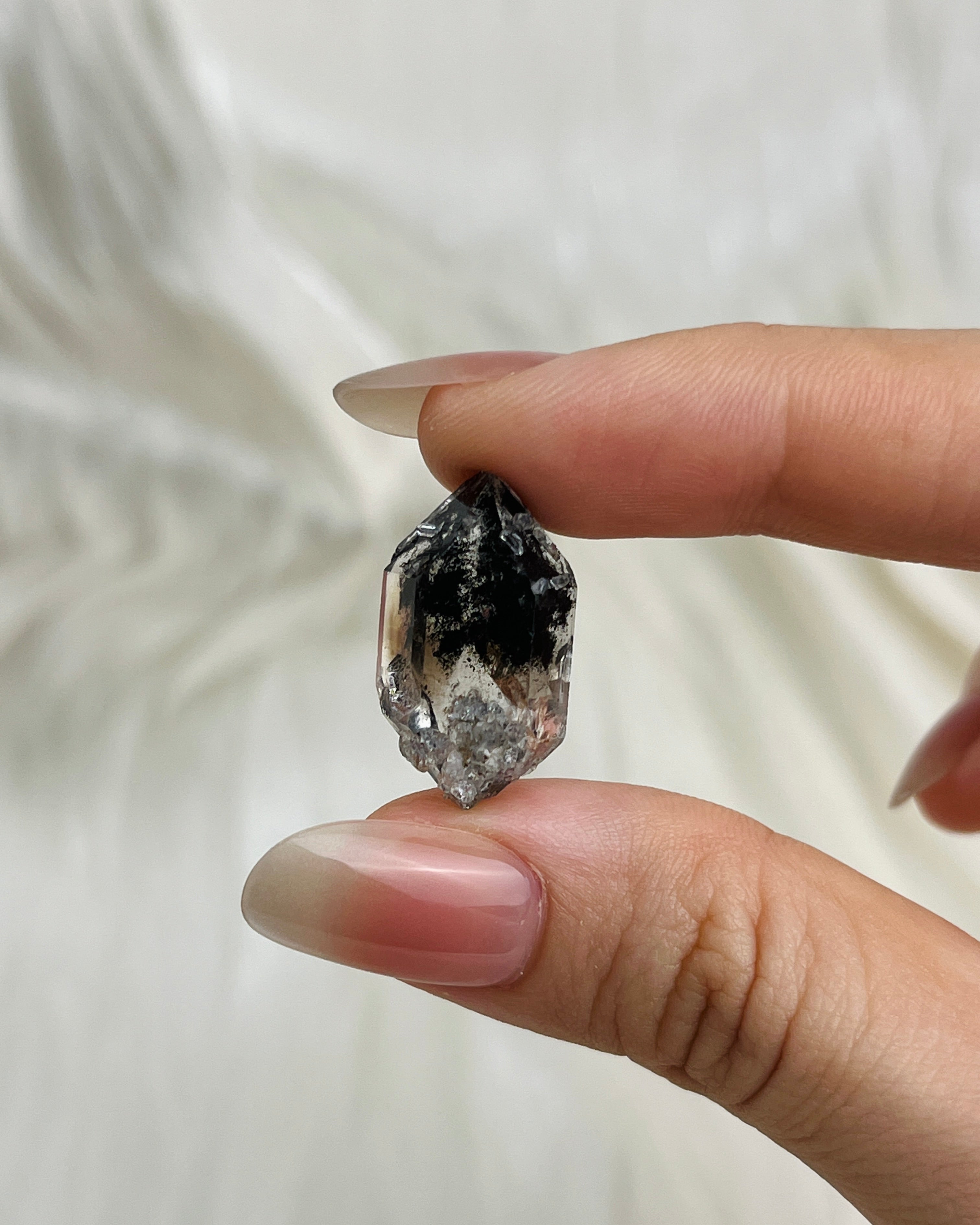 Smoky Chongqing Diamond Quartz cluster with natural key mark and rider crystals from China5