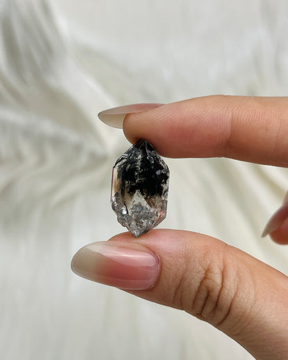 Smoky Chongqing Diamond Quartz cluster with natural key mark and rider crystals from China5