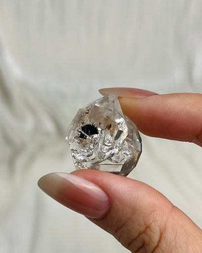 Water clear Chongqing Diamond Quartz cluster with rainbow fingerprint inclusions and rider crystals from China5