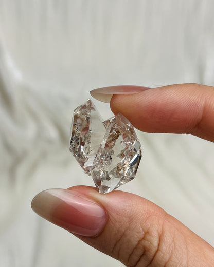 Water clear Chongqing Diamond Quartz cluster with rainbow fingerprint inclusions and rider crystals from China6