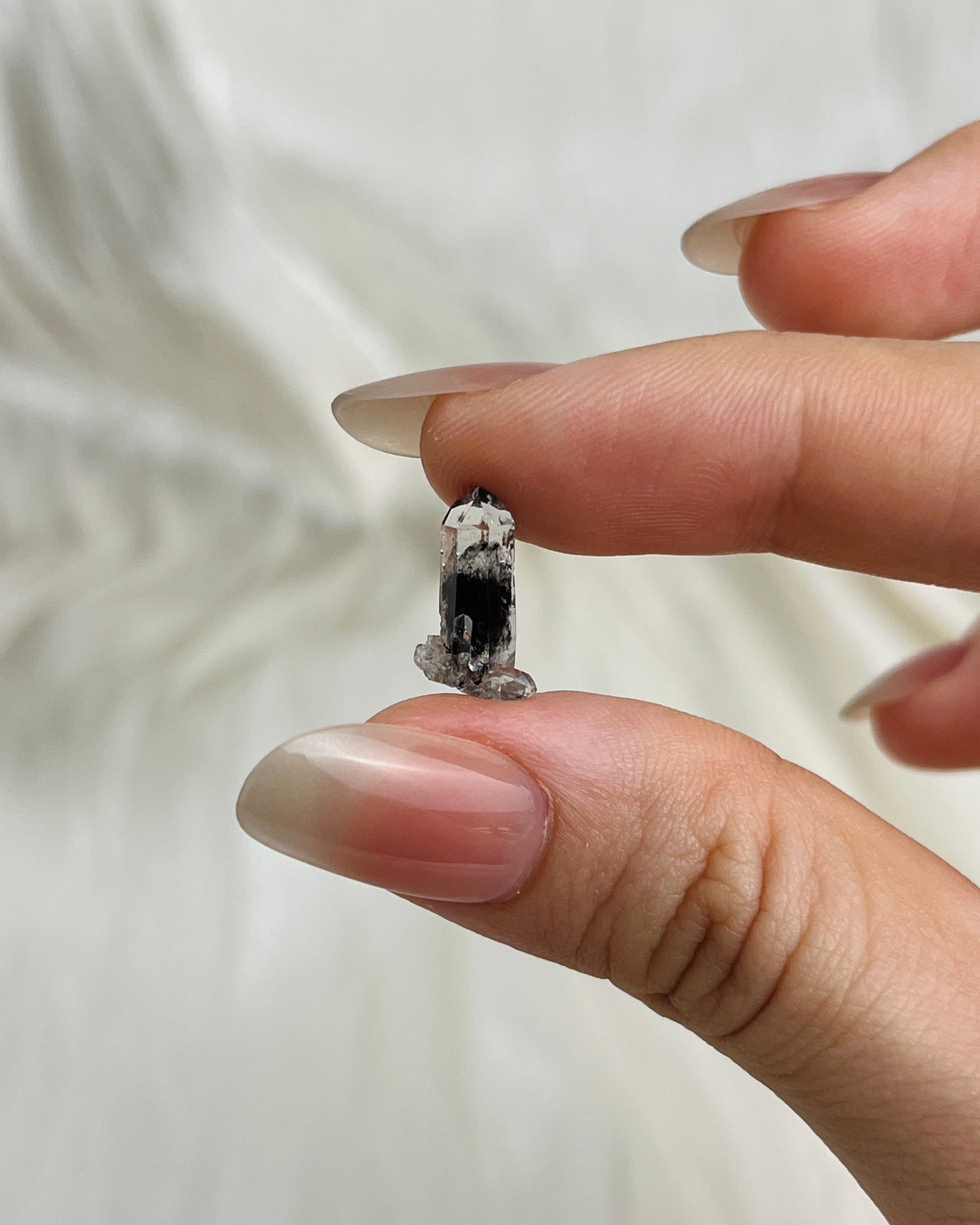 Mini Chongqing Diamond Daw Quartz crystal from China with hidden mountain inclusions and small rider crystals5