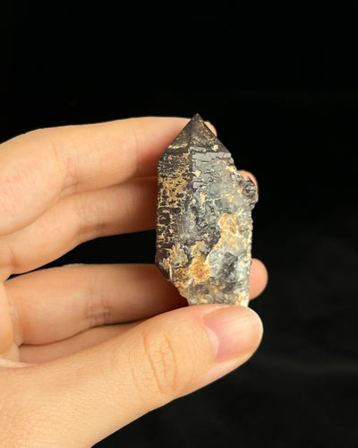 Namibian amethyst with violet core and etched crocodile-textured surface, showing dark micro-inclusions.4