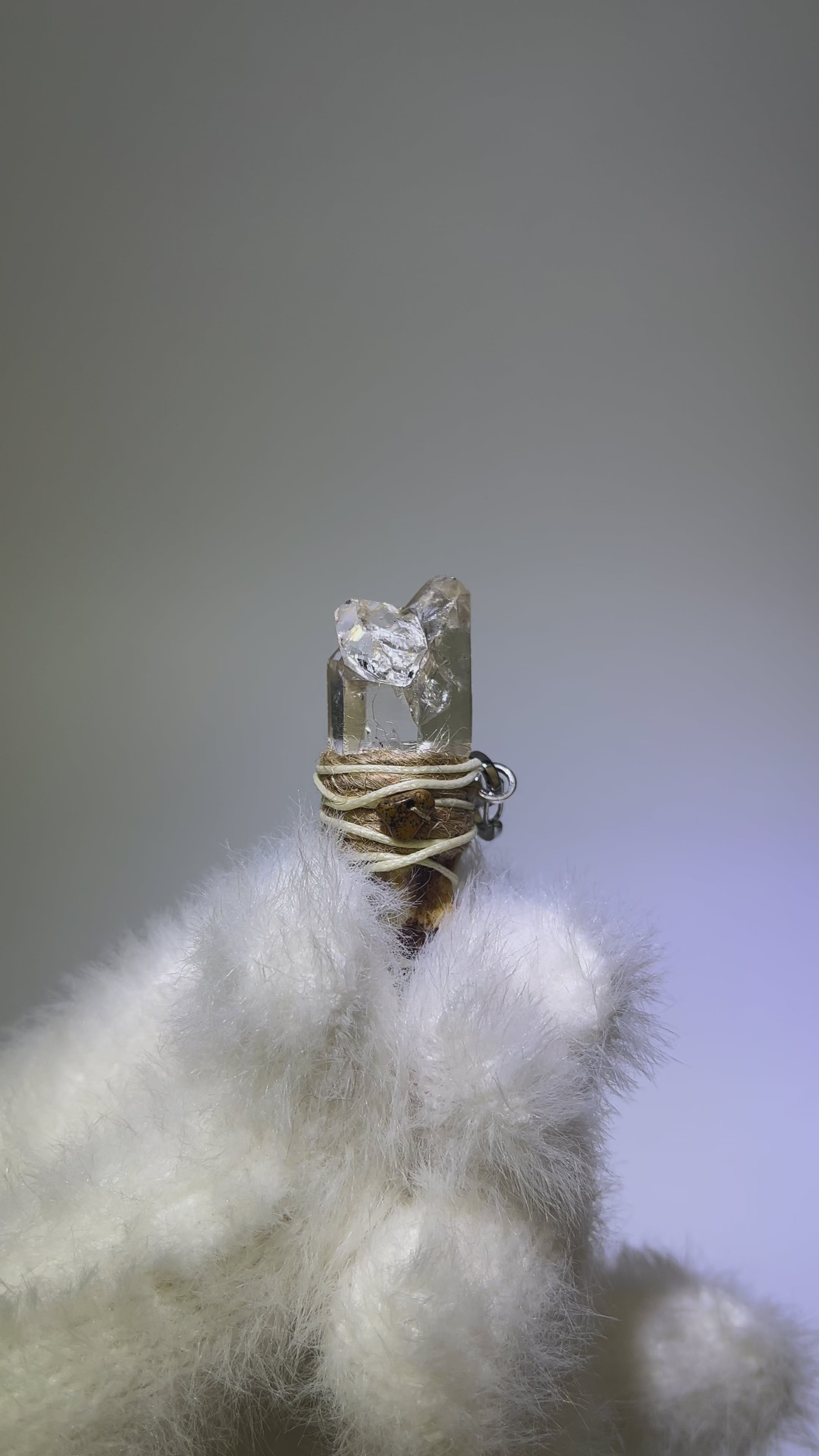 Load video: Crystal Blossom Phantom Antler Pendant – The Radiant Bloom